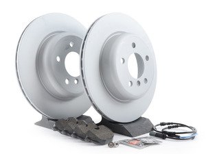 ES#2862339 - 34216775287kt1 - Rear Brake Service Kit - Featuring ECS V5 coated rotors and ECS DD23 "Daily Driver" ceramic pads. - Assembled By ECS - BMW