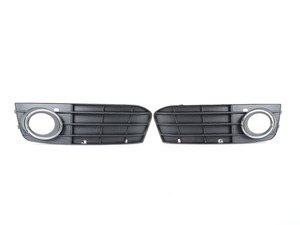 ES#2840988 - 8k0807681a01ckt1 - Fog Light Grille Set - Satin Black - Grille set with chrome fog trim to upgrade your all black grilles - Bremmen Parts - Audi