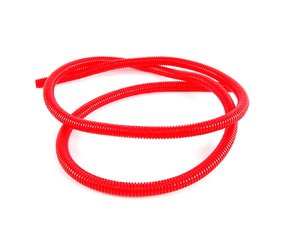 ES#1899363 - 7700k153 - Split Wire Loom, 3/8" Diameter, 5' Length - Red - Protect, organize, and dress up your engine bay with convoluted tubing! - ECS - Volkswagen