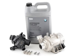 ES#2960237 - 11517586925KT8 -  Water Pump And Thermostat Kit - Includes everything you need to replace your water pump and thermostat. Featuring high-quality, European-made water pump and thermostat. - Assembled By ECS - BMW