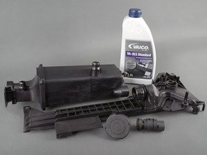 ES#2795125 - 17117573781KT5 - Expansion Tank Replacement Kit - Level 2 - Upgraded to include a new transmission thermostat and mounting plate - both commonly damaged during expansion tank replacement. - Assembled By ECS - BMW