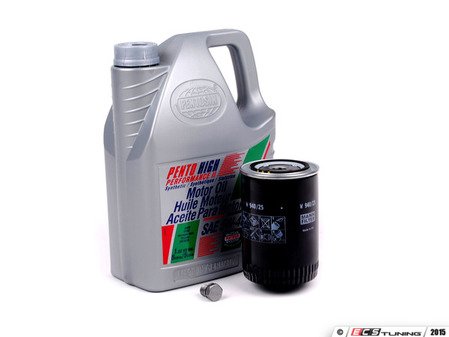 ES#4012 - B518T3KKTLOF -  Oil Service Kit - Includes large Mann oil filter and Pentosin 5w-40 oil - Assembled By ECS - Audi Volkswagen