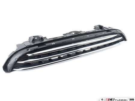 ES#2721162 - 51137335529 - Black / Chrome Slat Grille  - Upper grille with chrome bottom slat - Genuine MINI - MINI