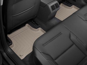 ES#2837873 - 454962 - Rear FloorLiner - Tan - Laser measured for perfect fitment and ultimate protection against moisture and debris - WeatherTech - Audi Volkswagen