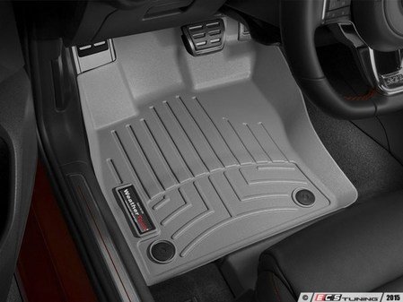 ES#3194910 - 464961KT - Front And Rear FloorLiner DigitalFit Kit - Gray - Laser measured for perfect fitment and ultimate protection against moisture and debris - WeatherTech - Audi