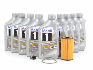 ES#2722953 - 99610722560KT2 - Oil Change Kit Non Turbo 996/986 - Featuring Genuine Porsche Mobile 1 (0w-40) and ECS Magnetic Drain Plug - Mobil1 - 