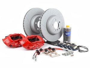 ES#2796268 - E9XMPBBKT6 - M Performance front big brake kit - Upgrade to 4-piston M Performance calipers and 370x30mm front rotors with Cool Carbon Performance brake pads - Assembled By ECS - BMW