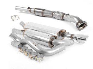 ES#2918115 - TBMK4KTAE2KT - Turbo Back Exhaust System - Resonated - Get that Exhaust tone you've been looking for! Features 2.5" construction with single GT100 tip and a high flow cat. - Milltek Sport - Volkswagen
