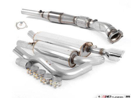 ES#2918115 - TBMK4KTAE2KT - Turbo Back Exhaust System - Resonated - Get that Exhaust tone you've been looking for! Features 2.5" construction with single GT100 tip and a high flow cat. - Milltek Sport - Volkswagen
