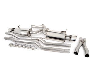 ES#2827300 - SSXAU117 - Cat-Back Exhaust System - non-Resonated - 2.36" stainless steel with dual oval polished tips - Milltek Sport - Audi