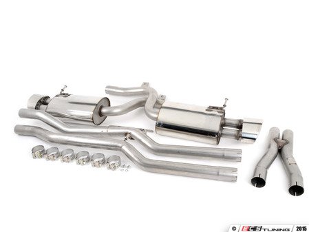 ES#2827300 - SSXAU117 - Cat-Back Exhaust System - non-Resonated - 2.36" stainless steel with dual oval polished tips - Milltek Sport - Audi