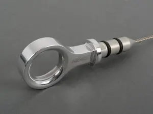 Billet Engine Oil Dipstick & Funnel - Polished Handle