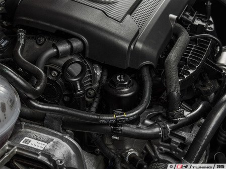 ES#2785483 - 005887ECS01 -  Billet Aluminum Oil Filter Housing - Black Anodized - Ditch the easily broken/stripped plastic oil filter housing for a durable billet upgrade - ECS - Audi Volkswagen