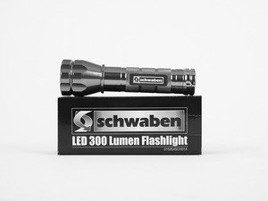 ES#2972293 - 015254SCH01A - Schwaben LED 300 Lumen Flashlight - (NO LONGER AVAILABLE) - Pierce the darkness with this super bright LED flashlight. This baby can throw a beam of light up to 136 yards. - Schwaben - 