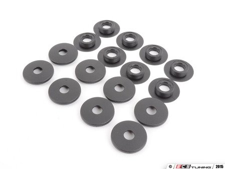 ES#1443707 - 955044800648B2 - Floor Mat Fasteners - Black - Set of 8 for front & rear mats - Genuine Porsche - Porsche