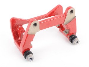 ES#2707075 - 8K0615425E - Rear Caliper Carrier - Tornado Red - Left - Mounting bracket for the rear caliper. Includes pad retaining pin. - Genuine Volkswagen Audi - Audi