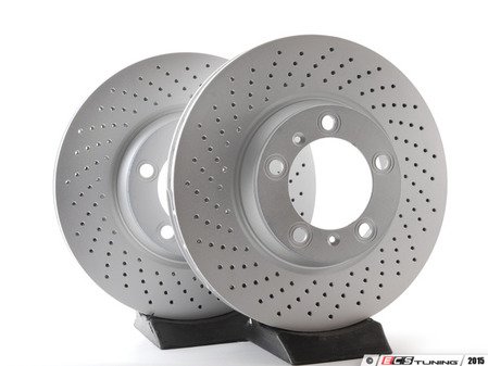 ES#2986332 - 99635140904KT3 - Coated Front Brake Rotors - Pair 12.99" (330mm) - Directional front axle fitment - Both left and right - ATE - Porsche