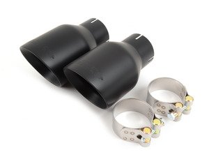 ES#2996373 - MSVW372x2 - Cerakote Black GT-100 Exhaust Tips - Pair - 100mm GT style exhaust tips to fit 76.20mm OD outlets for the left and right side of the vehicle - Milltek Sport - Audi