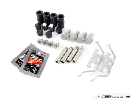 ES#2718454 - 34111157038KT6 - Rear Pad And Rotor Installation Kit - Includes everything to install new rear brakes including guide bolts and bushings - Assembled By ECS - BMW