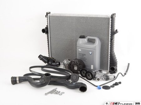 ES#2807622 - 11517527910KT13 - ECS Cooling System Refresh Kit - Level 3 - Ultimate cooling refresh kit - featuring a Geba water pump with metal impeller. Includes ECS billet aluminum water pump pulley and bleeder screw for a more reliable cooling system! - Assembled By ECS - BMW