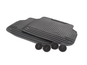 ES#2987261 - 51472409276 - Rubber Rear Floor Mat Set - Black - (NO LONGER AVAILABLE) - Keep your BMW's carpet protected from dirt and debris - Genuine BMW - 