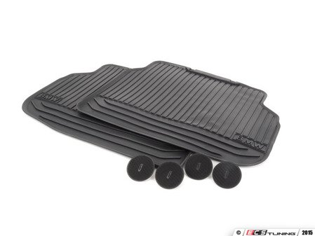 ES#2987261 - 51472409276 - Rubber Rear Floor Mat Set - Black - (NO LONGER AVAILABLE) - Keep your BMW's carpet protected from dirt and debris - Genuine BMW - 