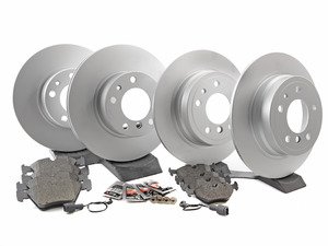 ES#2739123 - 34111160936O1KT - Front & Rear Brake Service Kit - Featuring ECS V5 coated rotors and ECS DD23 "Daily Driver" ceramic pads. - Assembled By ECS - BMW