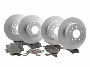 ES#2739114 - 34111160936OEKT - Front & Rear Brake Service Kit - Featuring ECS V5 coated rotors and ECS DD23 "Daily Driver" ceramic pads. - Assembled By ECS - BMW
