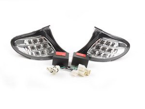 ES#2808230 - 4441511P5A2C - Clear Corner w/ black housing & LED Assembly - Pair - Direct replacements for the stock amber corner lights - Depo - BMW