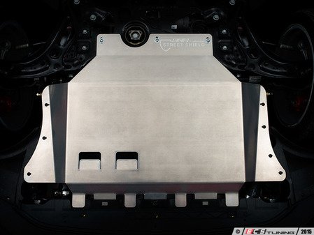ES#2986429 - 011768ecs01KT -  Aluminum Street Shield Skid Plate Kit - Protect your vehicle's fragile plastic oil pan and under carriage with this 3/16" (4.76mm) thick aluminum skid plate - ECS - Volkswagen