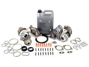 ES#2784261 - 1165764928990KT2 - N54 Twin Turbo Replacement Kit  - Includes remanufactured turbos, installation hardware and coolant. Price includes a $200.00 core charge. - Genuine BMW - BMW