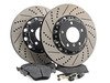 ES#2986619 - E4612348KT -  Performance Front Brake Service Kit - Featuring front ECS 2-piece cross drilled and slotted rotors and Hawk HPS pads - Assembled By ECS - BMW