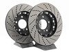 ES#2986619 - E4612348KT -  Performance Front Brake Service Kit - Featuring front ECS 2-piece cross drilled and slotted rotors and Hawk HPS pads - Assembled By ECS - BMW