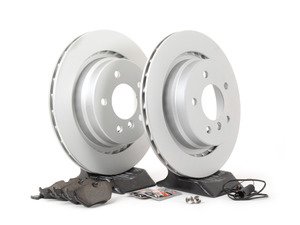 ES#2588517 - 34351181344KT - Rear Brake Service Kit - Featuring ECS V5 coated rotors and ECS DD23 "Daily Driver" ceramic pads. - Assembled By ECS - BMW