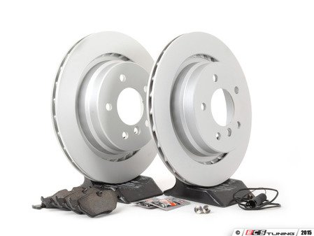 ES#2588517 - 34351181344KT - Rear Brake Service Kit - Featuring ECS V5 coated rotors and ECS DD23 "Daily Driver" ceramic pads. - Assembled By ECS - BMW