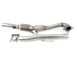 ES#2828224 - SSXVW215 - Downpipe With High Flow Catalytic Converter - Stainless steel 3" downpipe with high flow catalytic converter designed to work with 3" cat-back exhaust systems. - Milltek Sport - Volkswagen