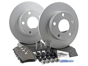ES#2972466 - DP2680152KT - Rear Brake Service Kit - Featuring Meyle Rotors and ECS DD23 "Daily Driver" ceramic pads. - Assembled By ECS - Volkswagen