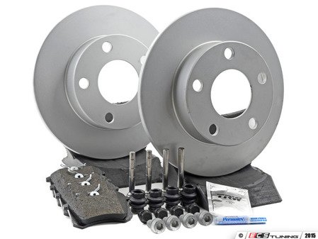 ES#2972466 - DP2680152KT - Rear Brake Service Kit - Featuring Meyle Rotors and ECS DD23 "Daily Driver" ceramic pads. - Assembled By ECS - Volkswagen
