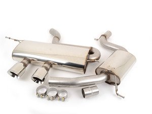 ES#2828183 - SSXVW169 - R32 Style 2.75" Cat-Back Exhaust System - Resonated  - Get that Exhaust tone you've been looking for, features polished "GT100" style tips! - Milltek Sport - Volkswagen