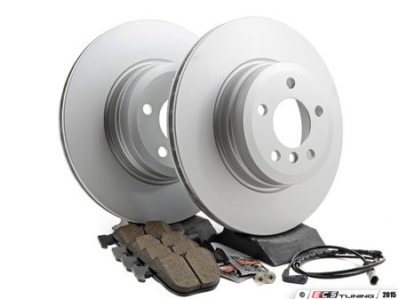ES#2777488 - 34216793246KT6 - Rear Brake Service Kit  - Featuring ECS V5 coated rotors and ECS DD23 "Daily Driver" ceramic pads. - Assembled By ECS - BMW