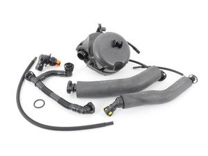 ES#2804752 - 11617531423KT2 - Oil Separator Service Kit - Includes valve and all necessary hoses - Assembled By ECS - BMW
