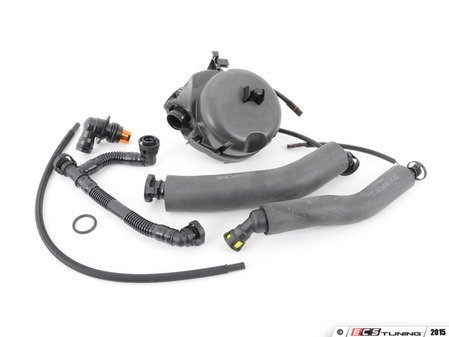 ES#2804752 - 11617531423KT2 - Oil Separator Service Kit - Includes valve and all necessary hoses - Assembled By ECS - BMW