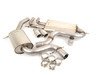 ES#2953959 - ssxvw226KT - Turbo-Back Exhaust System - Resonated - 3" Down pipe with Hi-Flow Sports cat and 2.75" stainless steel cat-back with smaller rear silencer & twin 80mm polished tips - Milltek Sport - Audi