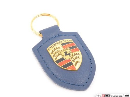 ES#2748378 - WAP0500950E - Dark Blue Crested Key Fob - Key ring to organize all of your keys, while showing Zuffenhausen pride - Genuine Porsche - Porsche