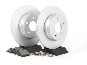 ES#2772158 - 0044209220KT8 - Rear Brake Service Kit - Featuring ATE Rotors And Bosch Pads - Assembled By ECS - Mercedes Benz