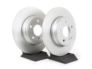 ES#2771987 - 2104230512KT1 - Rear Brake Rotors - Pair - Solid Rotors - Meyle - Mercedes Benz