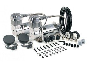 ES#2167849 - 23400 - Viair 400C Dual Pack Compressor - 150 PSI - Chrome - (NO LONGER AVAILABLE) - Two 12v compressors with a duty cycle of 33% & 150psi max pressure - Air Lift - 