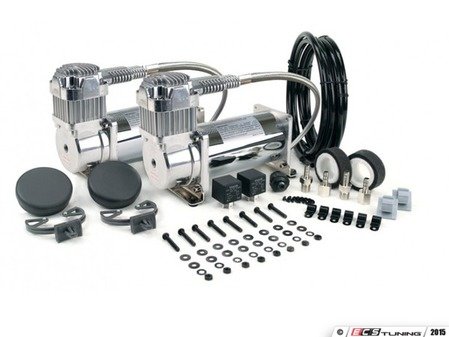 ES#2167849 - 23400 - Viair 400C Dual Pack Compressor - 150 PSI - Chrome - (NO LONGER AVAILABLE) - Two 12v compressors with a duty cycle of 33% & 150psi max pressure - Air Lift - 