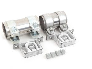 ES#2765625 - 1J0253201AKT1 - Exhaust Installation Kit - Center Pipe - Includes all brackets, clamps and hardware needed for installation - Assembled By ECS - Volkswagen
