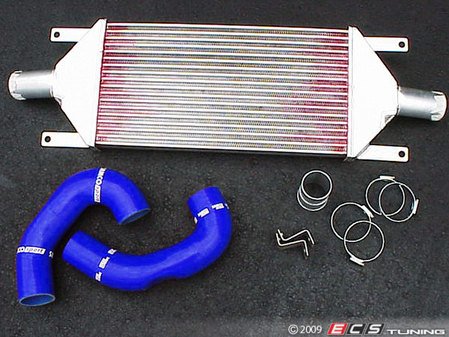 ES#1832568 - FMTT225B - Front Mount Intercooler Kit - Blue Hoses - (NO LONGER AVAILABLE) - Bolt in performance, fits under stock bumper - Forge - 